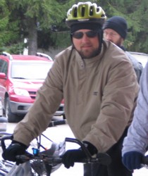 Steve in the 2007 Ride for Refugees